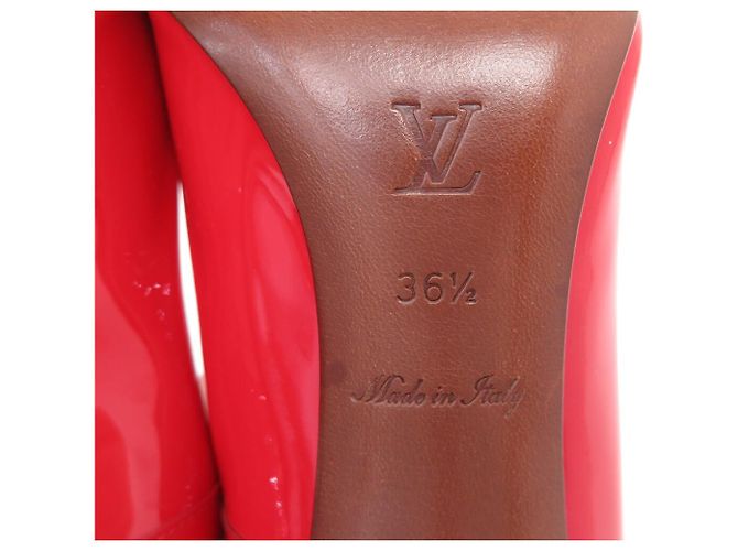 DECOLLATE LOUIS VUITTON EYELINE 36.5 IN PELLE LACCATA ROSSA Rosso - vista 8
