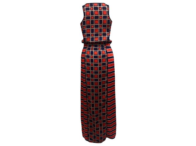 Michael Michael Kors Satin Maxi Dress in Multicolor Polyester Multiple colors - view 5