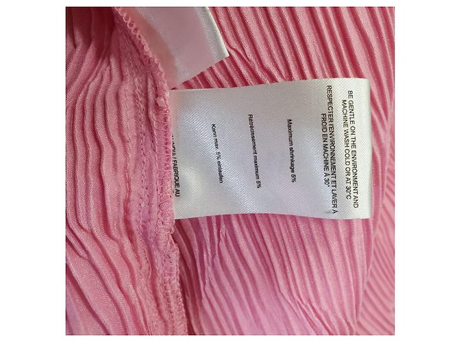 Ganni Falten Mini-Kleid mit Bindegürtel aus rosa Polyester Pink - Ansicht 10