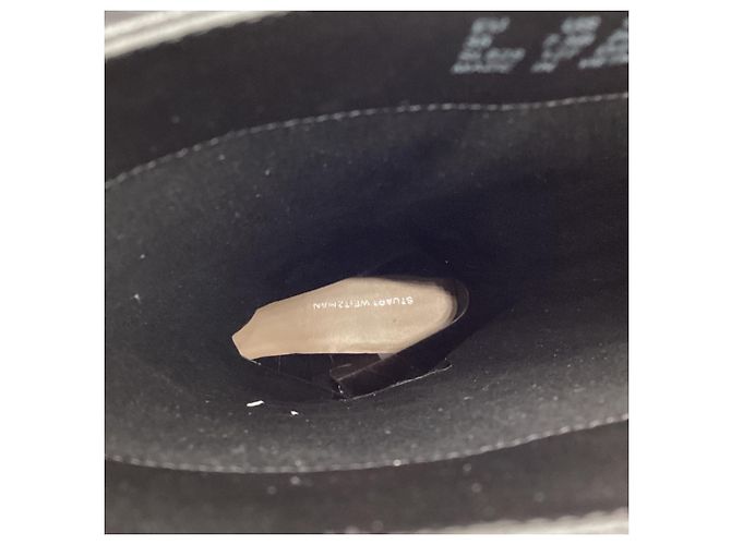 Stivali alti con zip in pelle nera Stuart Weitzman Nero - vista 10