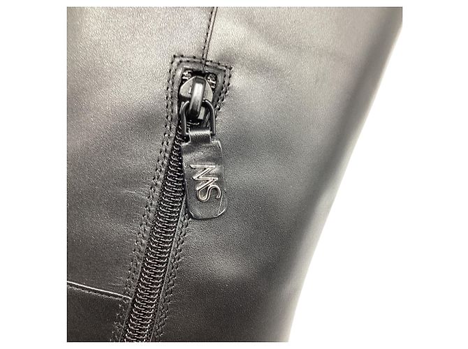 Stivali alti con zip in pelle nera Stuart Weitzman Nero - vista 12