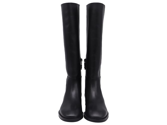 Stivali alti con zip in pelle nera Stuart Weitzman Nero - vista 2