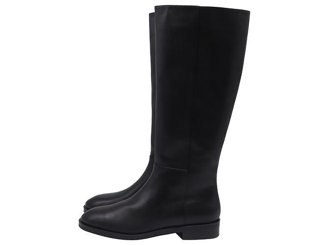 Stivali alti con zip in pelle nera Stuart Weitzman Nero - vista 5