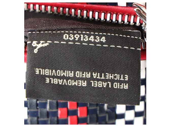 Borsa shopper Fendi Runaway Plaid in tela rossa Rosso - vista 8