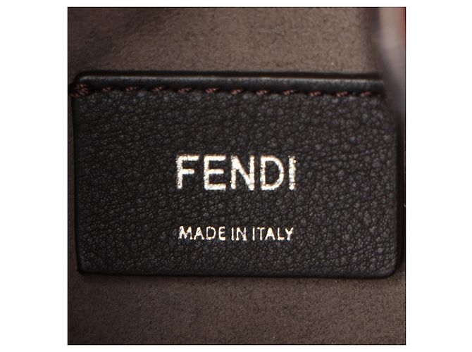 Borsa shopper Fendi Runaway Plaid in tela rossa Rosso - vista 9