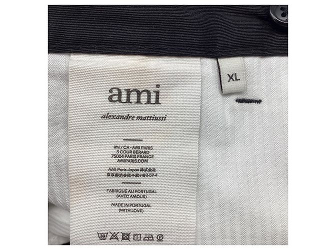 Pantaloncini Bermuda AMI in cotone nero - vista 5