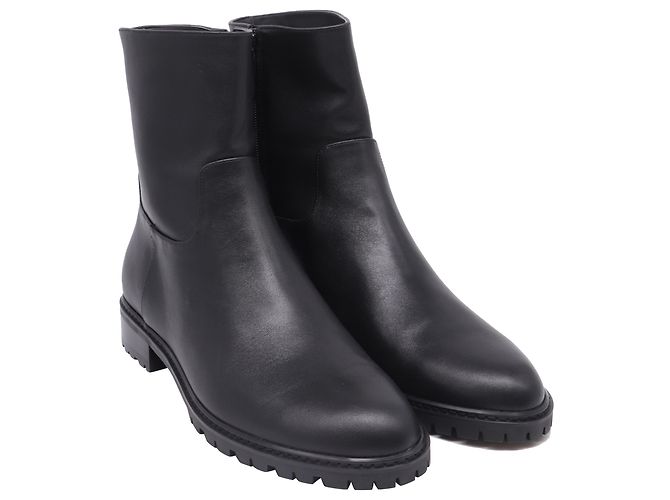 Stivaletti City Zip in pelle nera Stuart Weitzman Nero - vista 3