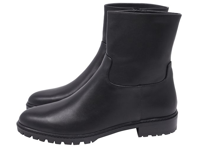 Stivaletti City Zip in pelle nera Stuart Weitzman Nero - vista 4