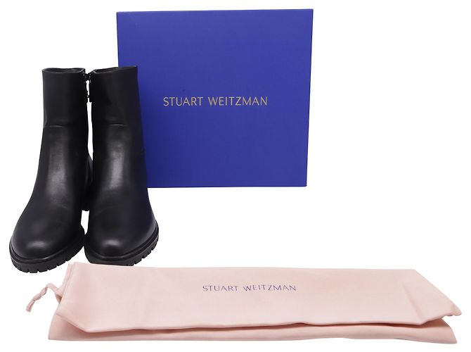 Stivaletti City Zip in pelle nera Stuart Weitzman Nero - vista 7