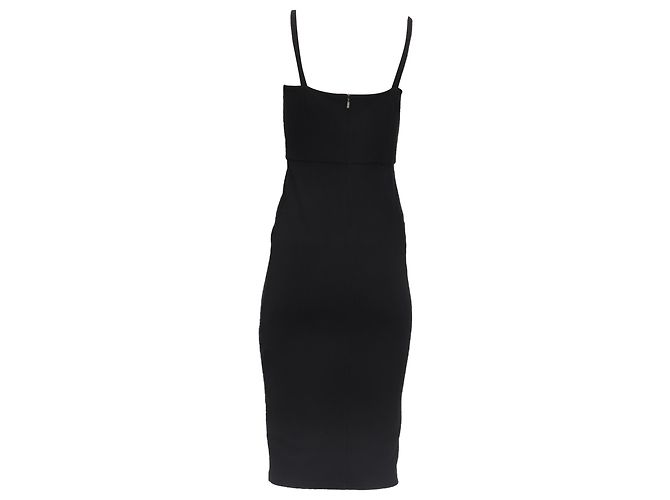 Abito midi aderente Max Mara in viscosa nera Nero - vista 4