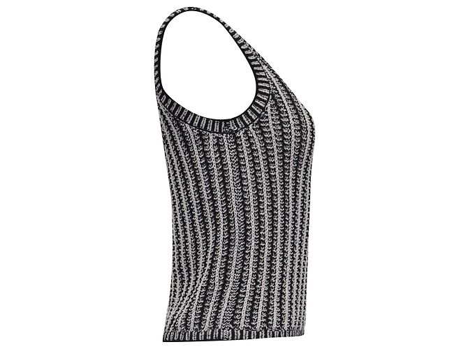 Top in maglia senza maniche a righe Arrigo di Max Mara in cotone multicolore - vista 3