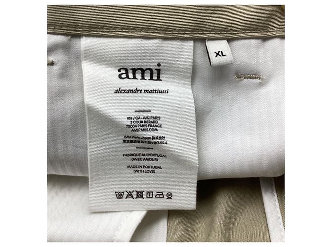 Bermuda AMI in cotone beige - vista 5