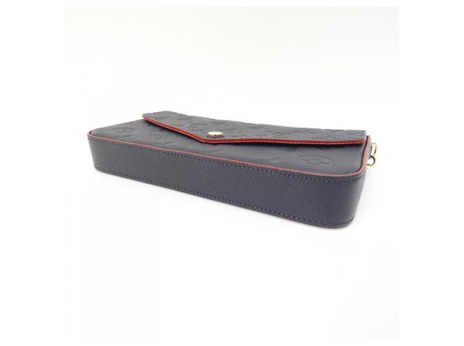Pochette Felicie Monogram Empreinte Louis Vuitton M64099 Borsa a Spalla Rosso - vista 3