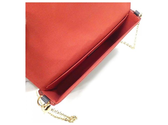 Pochette Felicie Monogram Empreinte Louis Vuitton M64099 Borsa a Spalla Rosso - vista 9