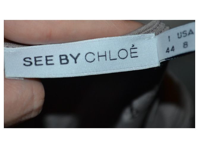 See By Chloé Vestido de Algodón Beige - vista 3