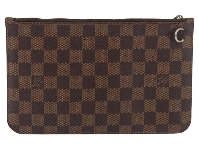 Louis Vuitton Neverfull Pochette Damier MM Marrone - vista 2