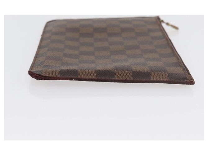 Louis Vuitton Neverfull Pochette Damier MM Marrone - vista 3
