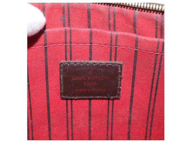 Louis Vuitton Neverfull Pochette Damier MM Marrone - vista 6