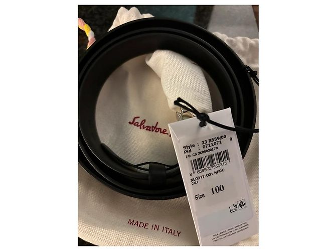 Salvatore Ferragamo Gancini Ledergürtel Schwarz - Ansicht 6