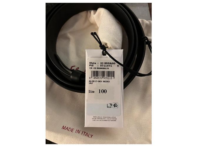 Salvatore Ferragamo Gancini Ledergürtel Schwarz - Ansicht 7