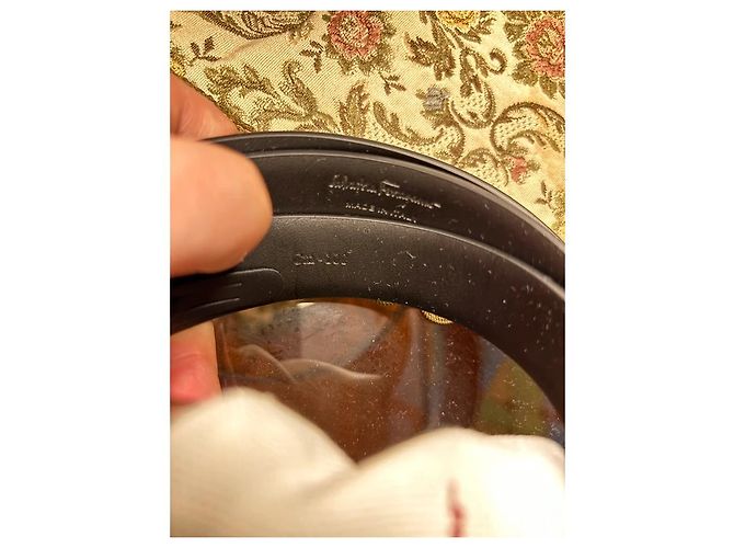 Salvatore Ferragamo Gancini Ledergürtel Schwarz - Ansicht 8