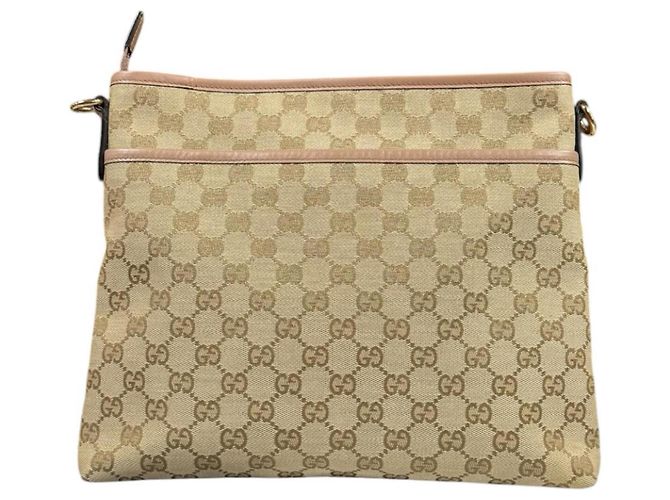 Borsa a Spalla Gucci GG Canvas Beige - vista 3