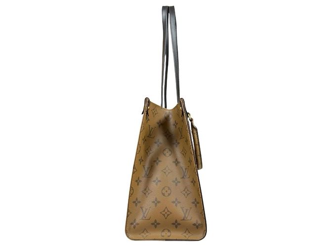 Borsa Tote Louis Vuitton OnTheGo MM Monogram Giant Marrone - vista 4