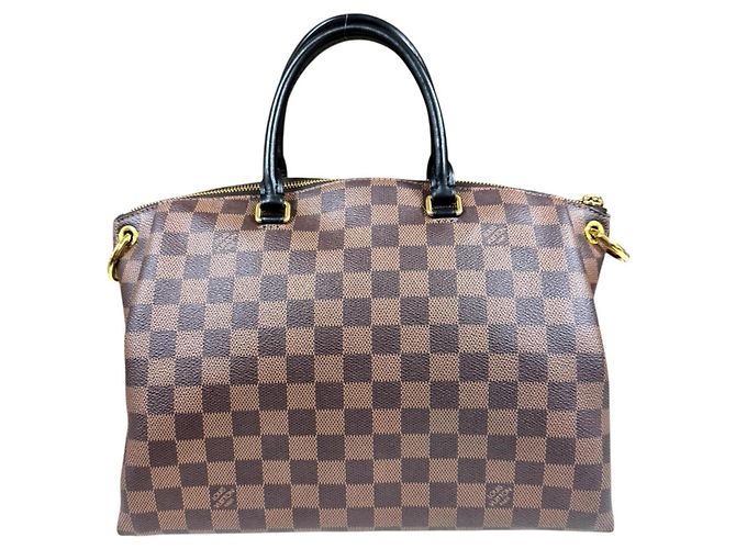 Borsa a Spalla Louis Vuitton Odeon Tote MM Damier Marrone - vista 3