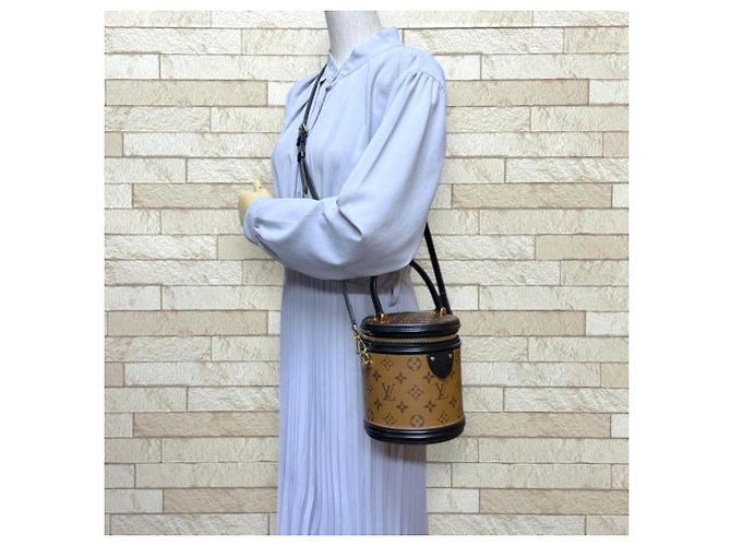 Borsa a tracolla Louis Vuitton Cannes Monogram Reverse Marrone - vista 2