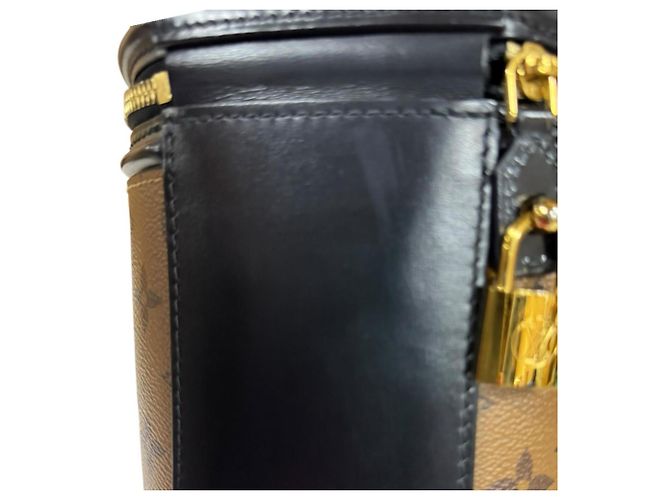 Borsa a tracolla Louis Vuitton Cannes Monogram Reverse Marrone - vista 9