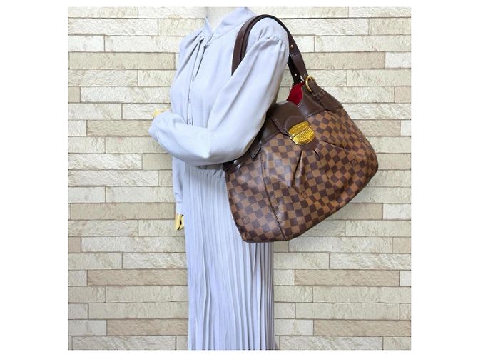 Borsa a tracolla Louis Vuitton Sistina GM Damier Marrone - vista 2