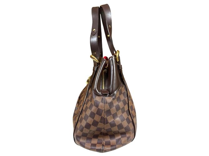 Borsa a tracolla Louis Vuitton Sistina GM Damier Marrone - vista 4