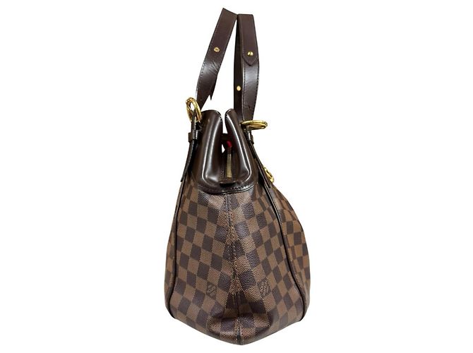 Borsa a tracolla Louis Vuitton Sistina GM Damier Marrone - vista 5