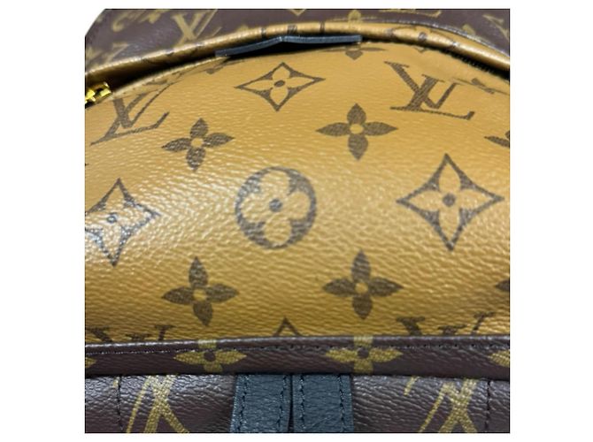 Zaino Louis Vuitton Palm Springs PM Monogram Reverse Marrone - vista 9