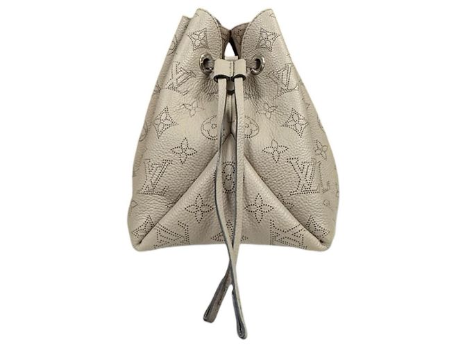 Borsa a Spalla Louis Vuitton Bella Monogram Mahina Beige - vista 5