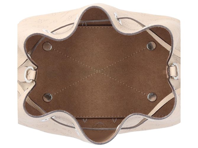 Borsa a Spalla Louis Vuitton Bella Monogram Mahina Beige - vista 7