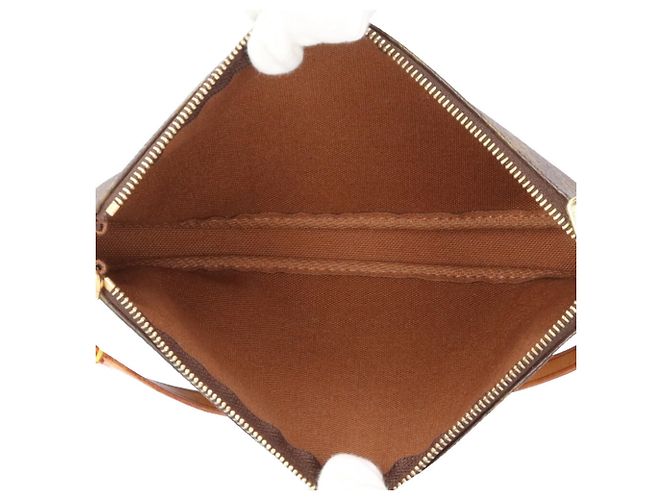 Borsa Louis Vuitton Pochette Accessoires Marrone - vista 7