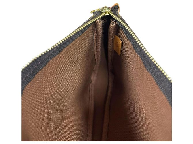 Borsa Louis Vuitton Pochette Accessoires Marrone - vista 8
