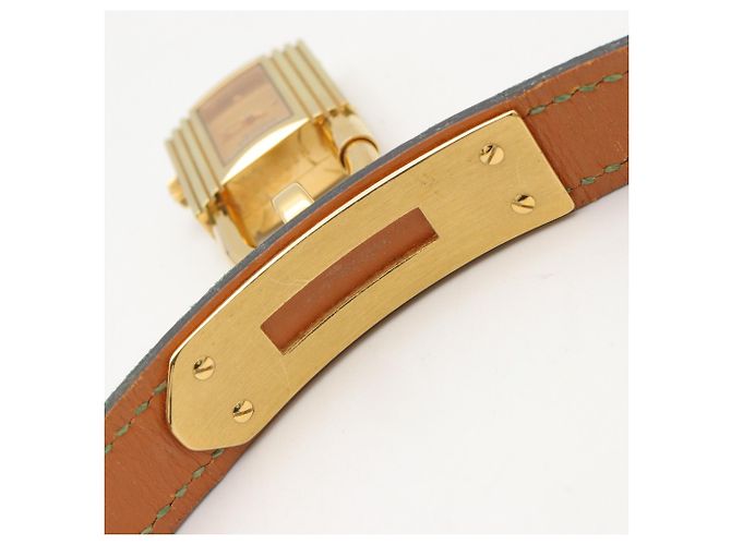Reloj Hermès Kelly Oro Chapado Correa de Cuero - vista 16