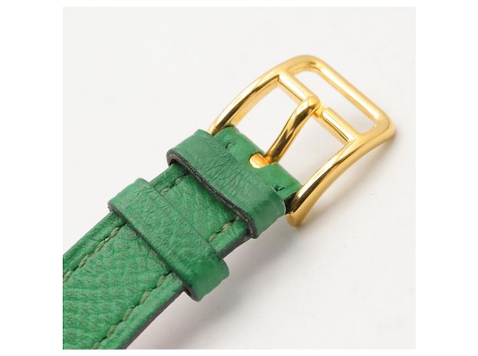 Reloj Hermès Kelly Oro Chapado Correa de Cuero - vista 17