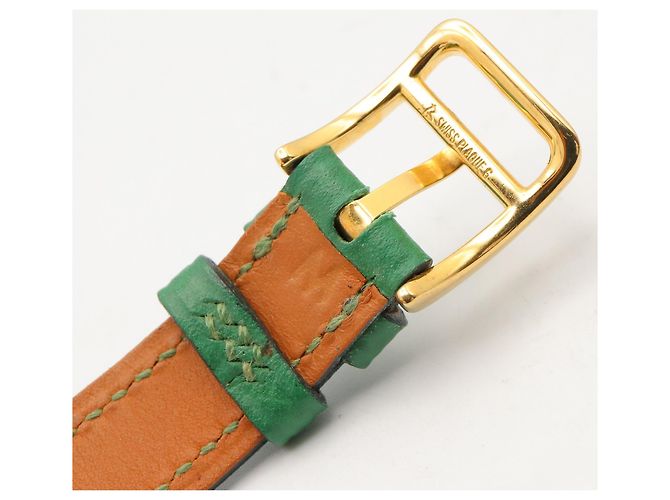 Reloj Hermès Kelly Oro Chapado Correa de Cuero - vista 18