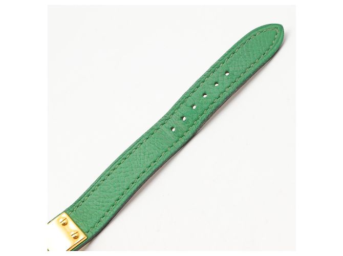 Reloj Hermès Kelly Oro Chapado Correa de Cuero - vista 19