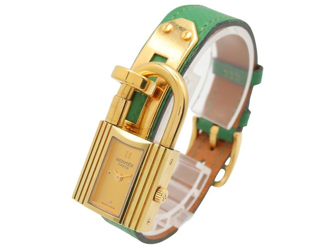 Reloj Hermès Kelly Oro Chapado Correa de Cuero - vista 2