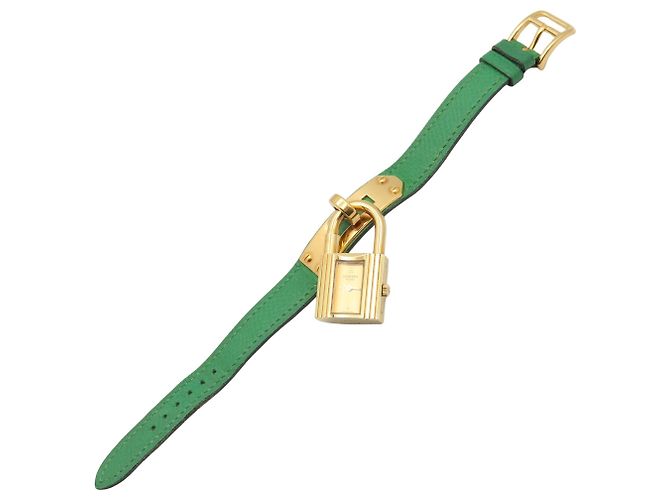 Reloj Hermès Kelly Oro Chapado Correa de Cuero - vista 3