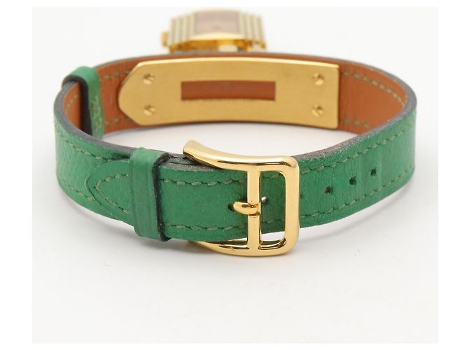 Reloj Hermès Kelly Oro Chapado Correa de Cuero - vista 4