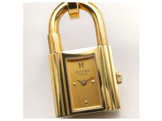 Reloj Hermès Kelly Oro Chapado Correa de Cuero - vista 6