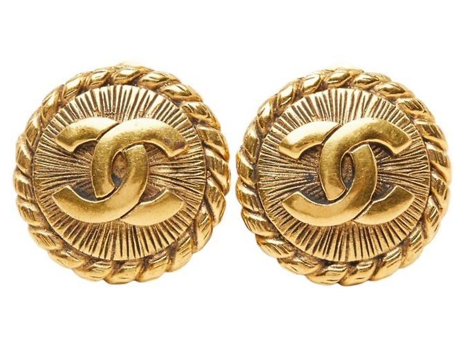 Orecchini a clip Chanel Coco Mark placcati oro D'oro - vista 2