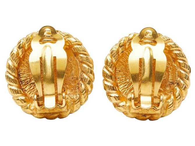 Orecchini a clip Chanel Coco Mark placcati oro D'oro - vista 3