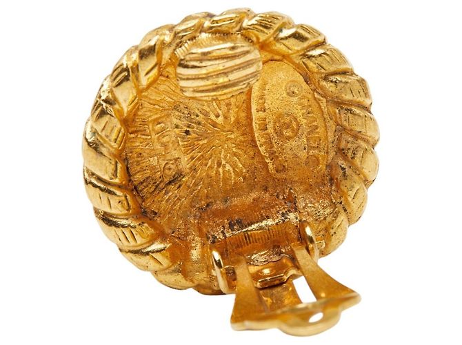 Orecchini a clip Chanel Coco Mark placcati oro D'oro - vista 4