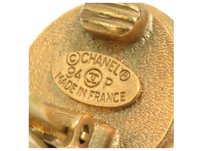 Orecchini a clip in metallo e strass Chanel Nero D'oro - vista 8